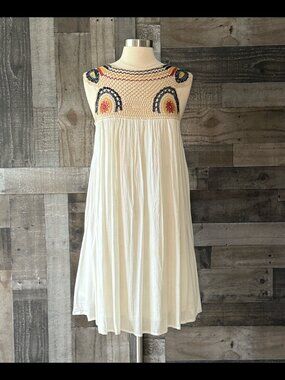 EarthBound Trading Co. crochet dress large desert festival boho coastal cowgirl